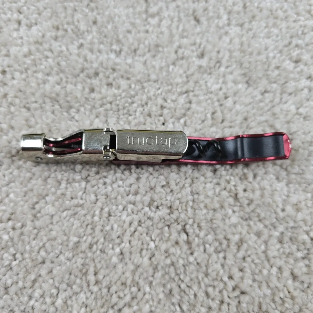 TrueTap‎ Waiters Corkscrew Red Double Hinged Wine Key Bottle Opener Foil Cutter